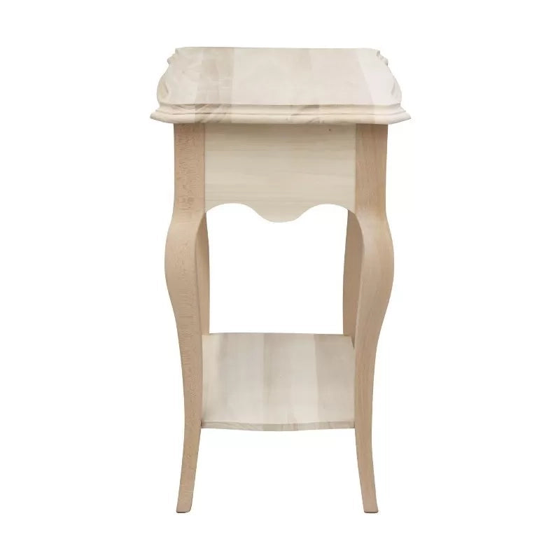 Comodino classico in legno 1 cassetto 1 ripiano grezzo l.54 p.36 h.69 (1480) - Mobili 2G