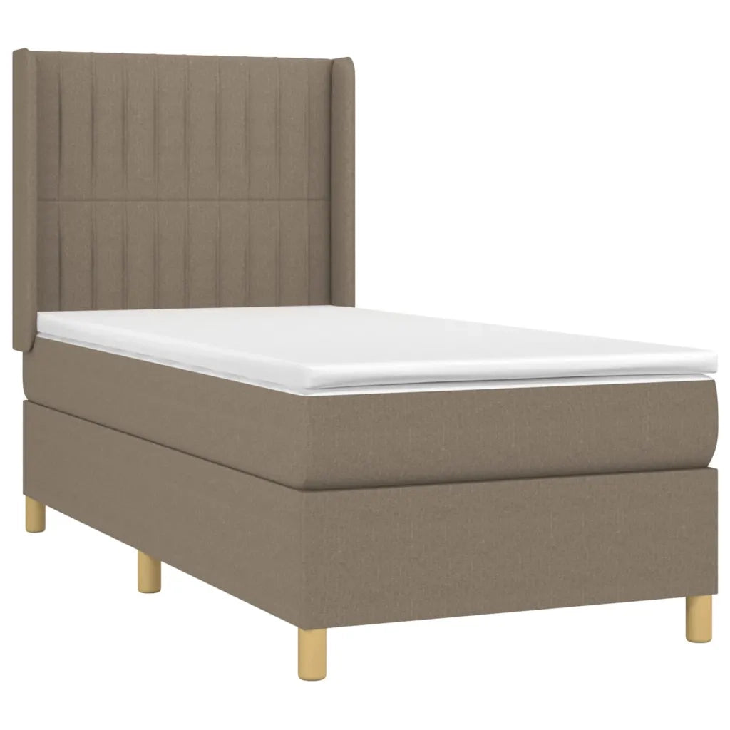 Giroletto a Molle con Materasso Tortora 90x190 cm in Tessuto 3132117