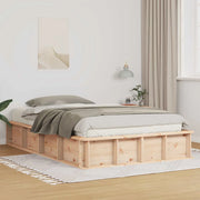 vidaXL Struttura del letto Marrone 140 x 190 cm Legno di pino massello