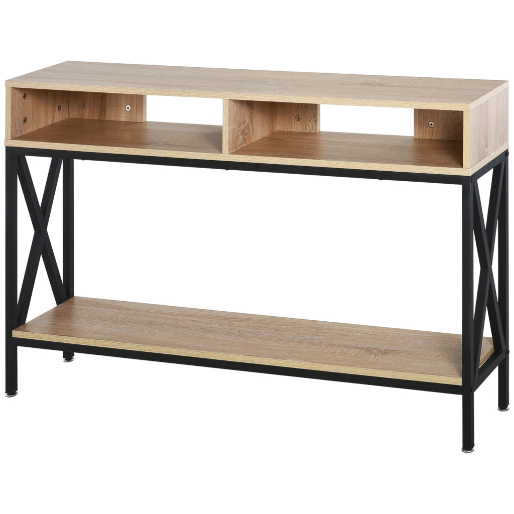 Tavolo console ¨C zephmum ¨C legno rovere 120x23.5x75