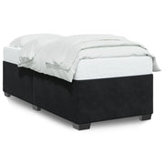 Letto singolo | Letto per adulti | Giroletto Nero 90x190 cm in Velluto