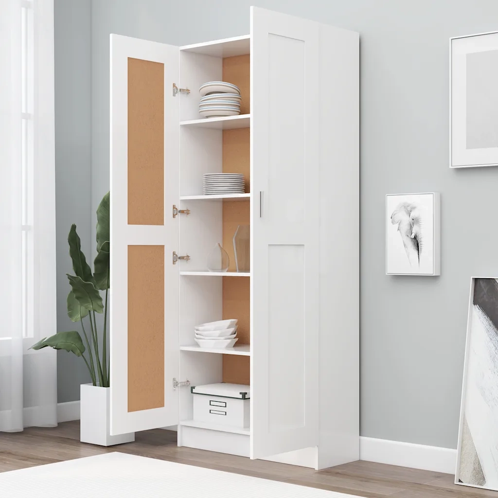 Libreria Bianca 82,5x30,5x185,5 cm in Legno Truciolato 802732