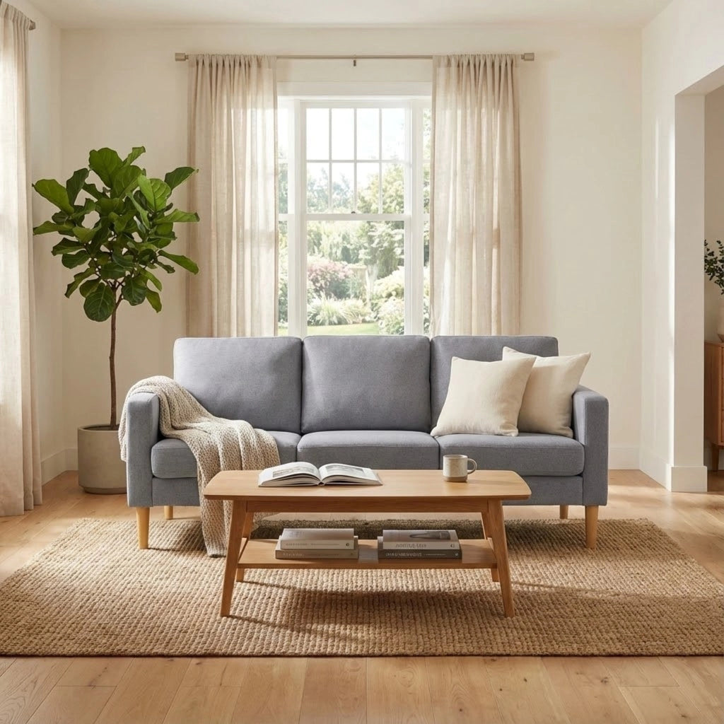 Divano 3 posti Scandinavo in Tessuto cm 177x73x82 - MANU