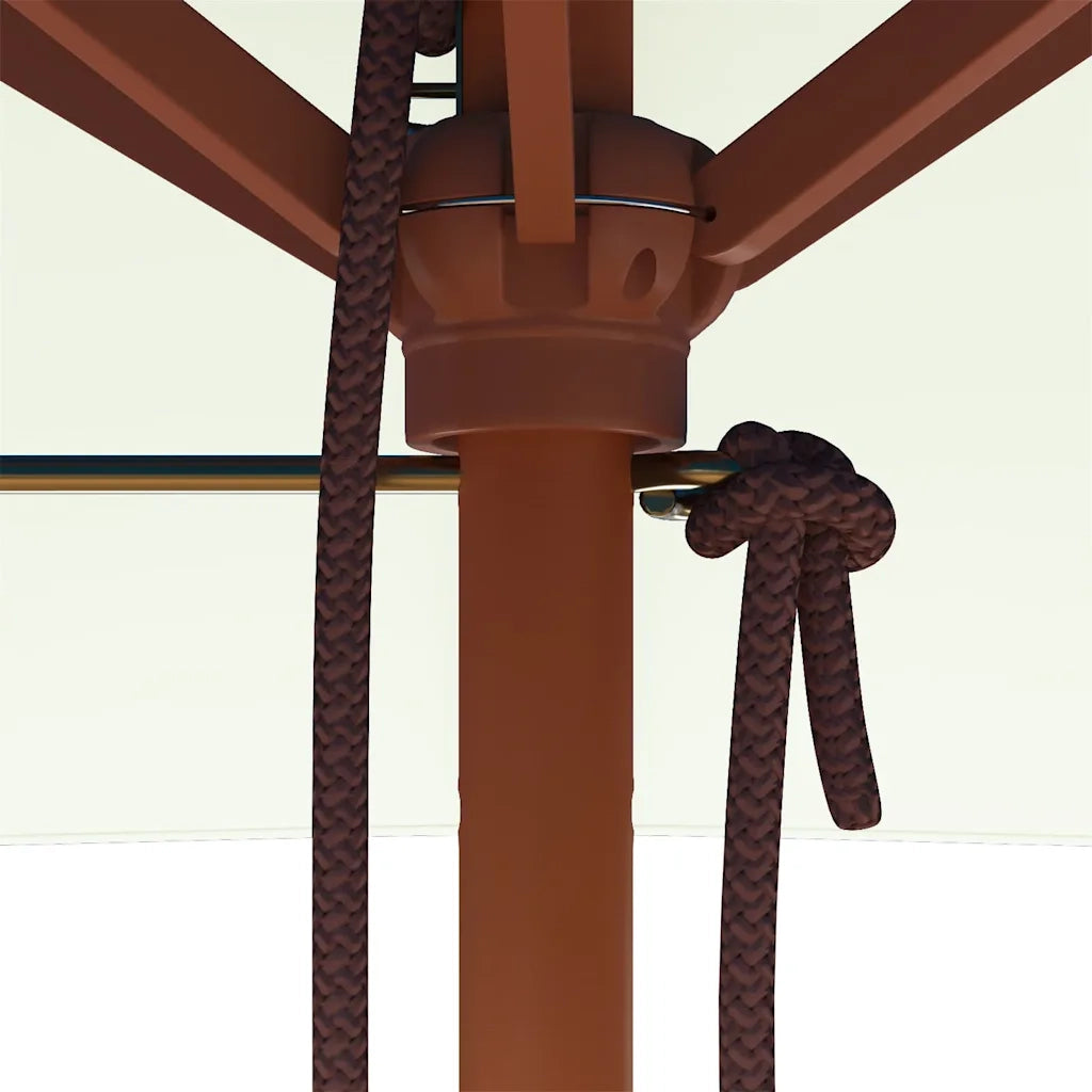Ombrellone da Esterni con Palo in Legno 150x200 cm Sabbia