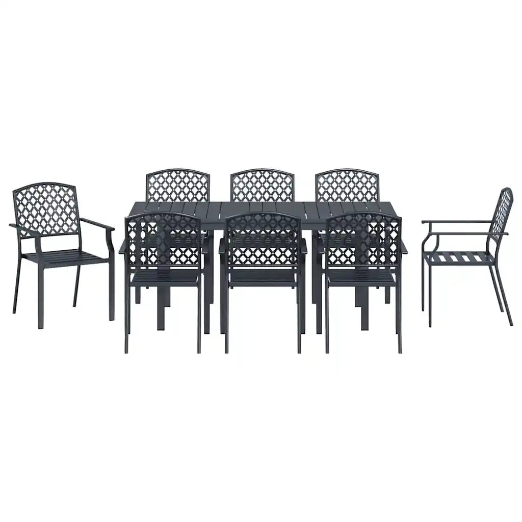 Set da Pranzo per Giardino 9 pcs Antracite 3378819