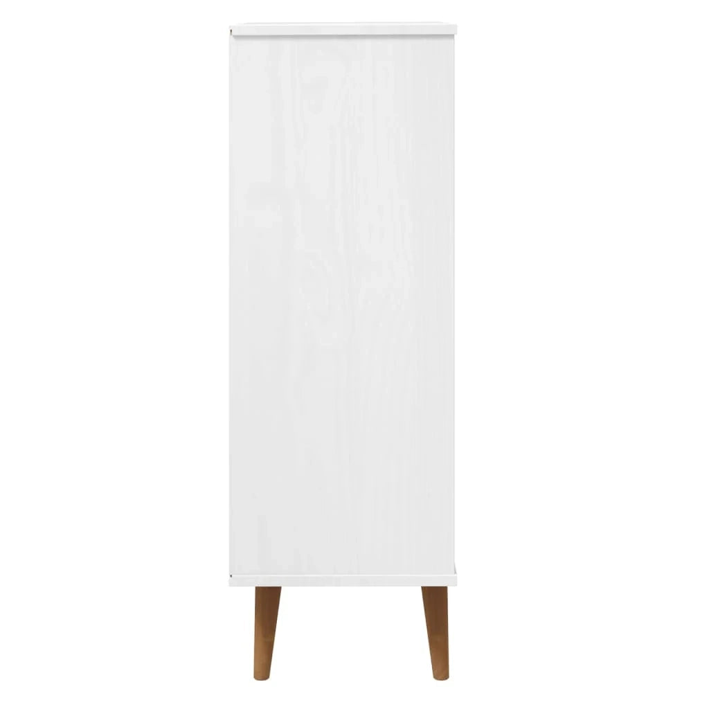 Scarpiera mobiletto portascarpe mobile per ingresso/corridoio/soggiorno 59,5 x 35 x 103 cm legno di pino bianco 02_0021896