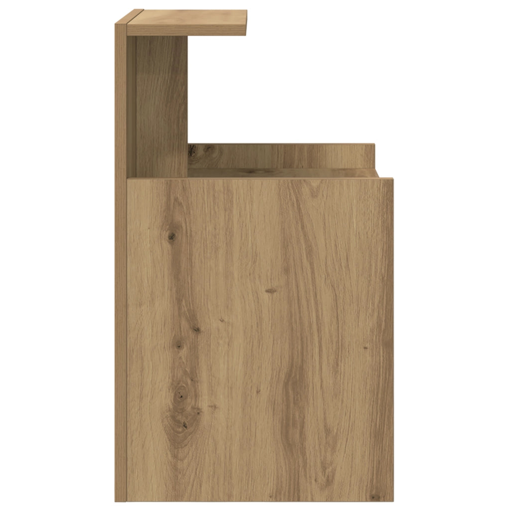 Comodino Rovere Artigianale 40x35x60 cm Legno Ing.