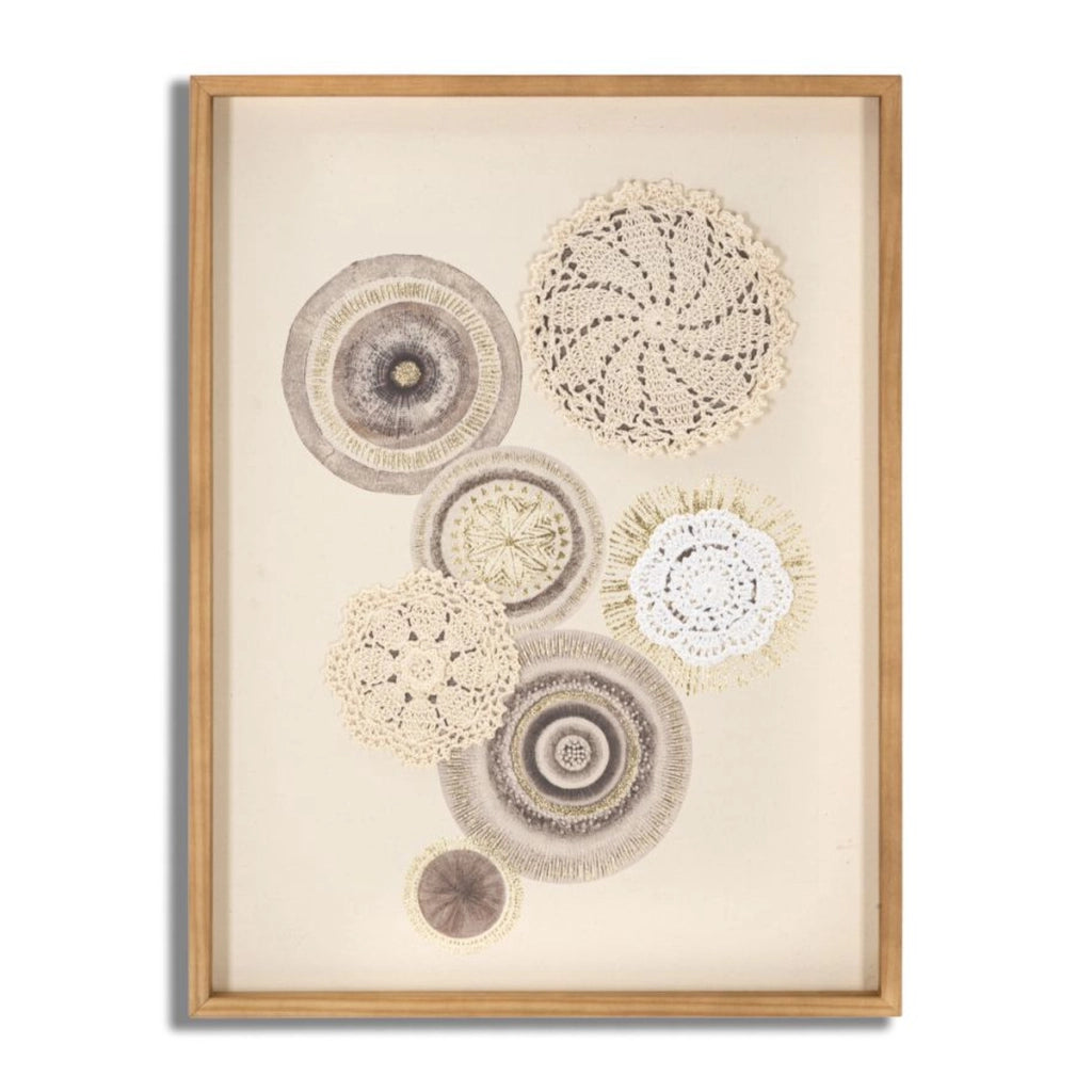 Stampa su Tela Cerchi 31, Marrone, Legno, 45x3,2x60 cm