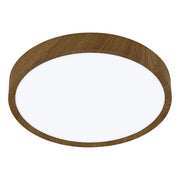 Plafoniera Contemporanea Musurita Policarbonato Noce 6 Luci Led Integrato 5,5W
