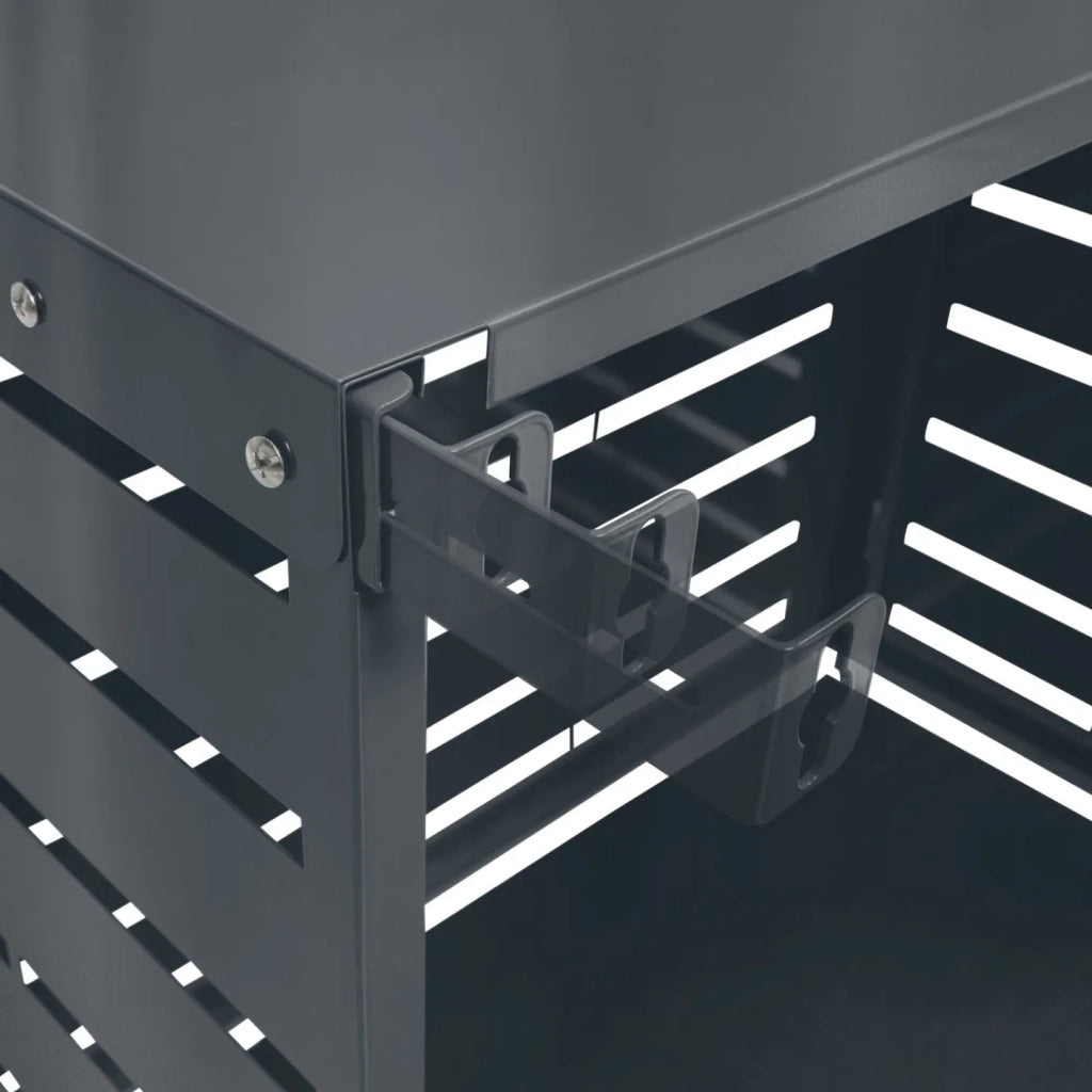 IDMarket - Coperchio per condizionatore in metallo grigio antracite per unità esterna 95 x 50 x 80 cm