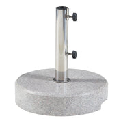 Base rotonda per ombrellone da giardino in granito 38 x 9 cm grigio 03_0010260