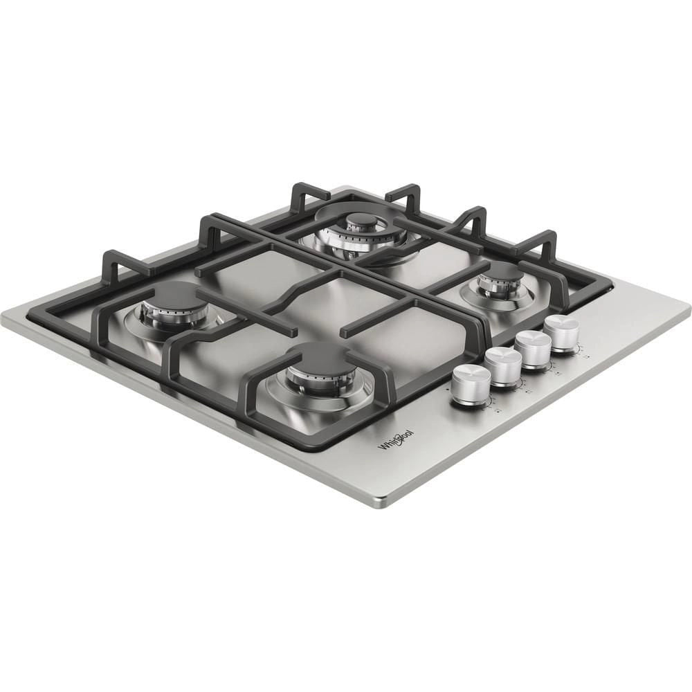 Whirlpool TGML 661 IX Acciaio inox Da incasso 58 cm Gas 4 Fornello(i)