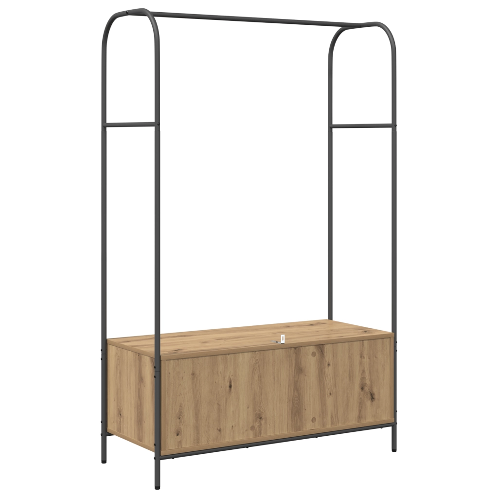 Appendiabiti con Mensole in Rovere 100x44x160 cm