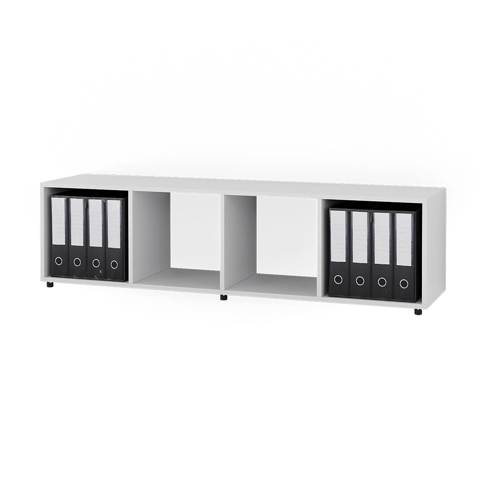 Vicco Scaffale Bianco 142.5 x 36.2 cm con 2 scatole pieghevoli opt.3