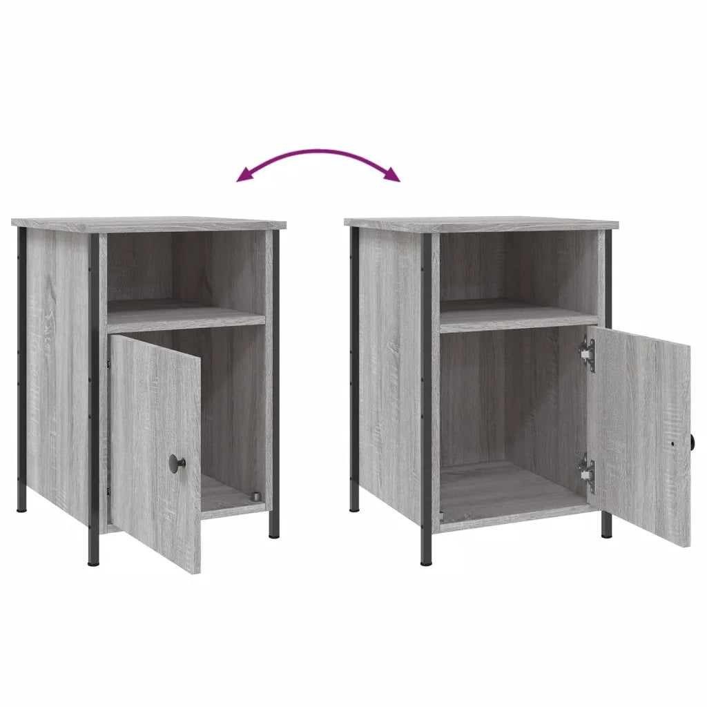 Comodino-Tavolino da notte Grigio Sonoma 40x42x60 cm in Legno Multistrato 214231
