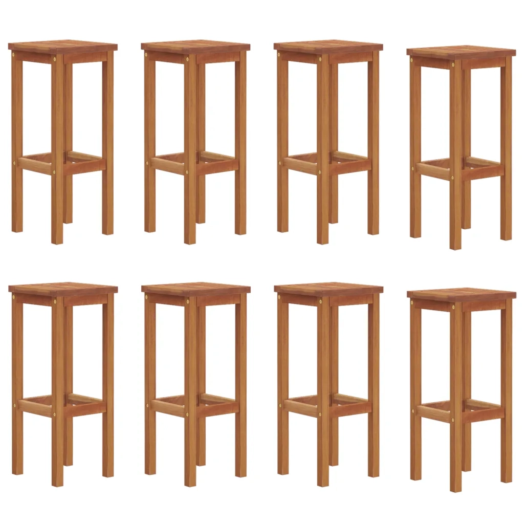 Sgabelli da Bar 8 pz in Legno Massello di Acacia 3115991