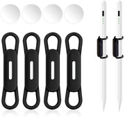 Magnetici pennarecipienti, pennarecipienti portatili, magneti in silicone, clip per matite, set di 4 magnetici pennarecipienti, accessori per ufficio per superfici metalliche (nero)