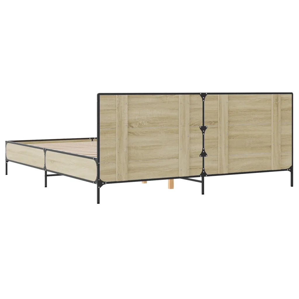 Giroletto Rovere Sonoma 180x200 cm in Legno Multistrato Metallo 3280013