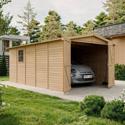 Garage in legno naturale A222x516x324 cm/15 m² - TIMBELA M101