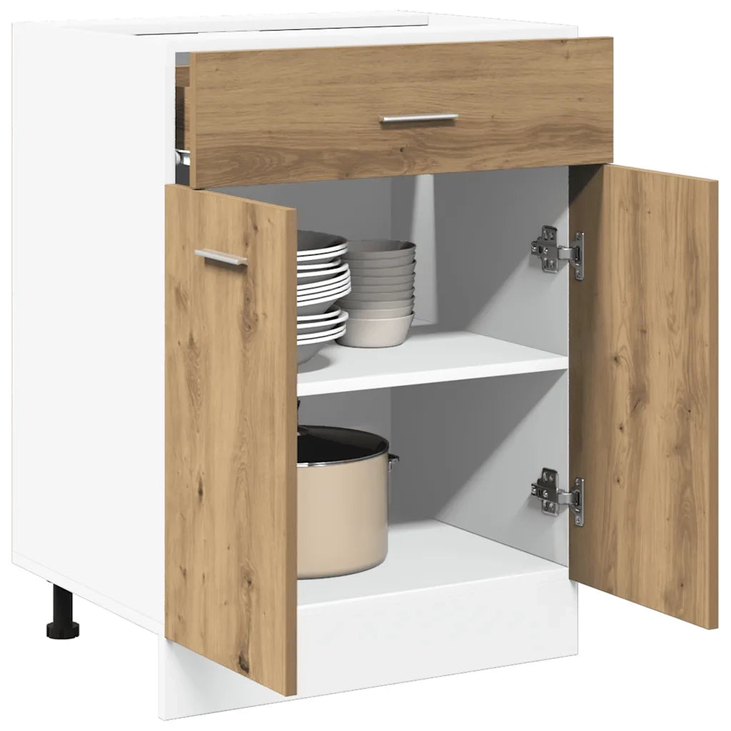 Cassettiera Â“LyonÂ” Rovere Artigianale 60x46x81,5 cm
