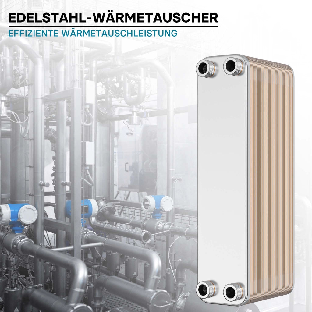 Scambiatore a piastre saldobrasate in acciaio inox, 50 piastre Max 550 kW