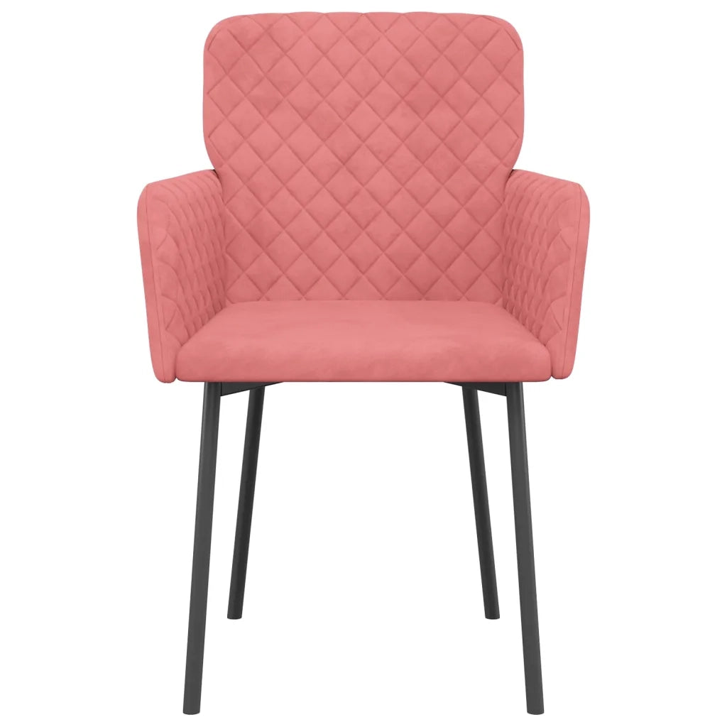 Sedie da Pranzo 2 pz Rosa in Velluto cod mxl 29142