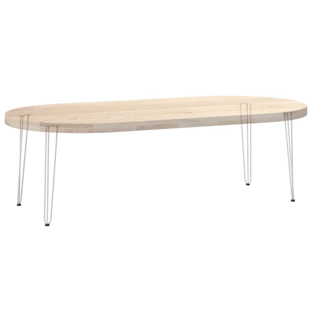 Gambe a forcina per tavoli consolle 4 pz Bianco 72 cm Acciaio massiccio 4012445