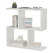 Tavolino da salotto Fabrizia, Tavolo basso da caffè, Portariviste per divano, Ripiano da soggiorno, 60x20h60 cm, Bianco