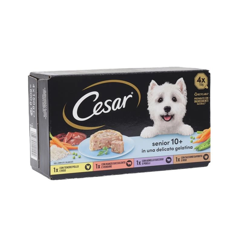 CESAR VASCHETTE IN GELATINA MULTIPACK SENIOR 10+ 4 X 150 GR