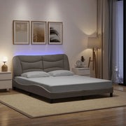 Giroletto con Luci LED Tortora 160x200 cm in Tessutocod mxl 116057
