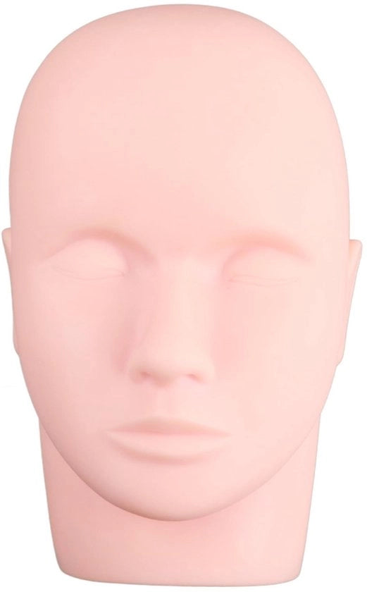 Manichino per trucco in gomma morbida - Adatto all'addestramento cosmetologico professionale - Per la formazione di labbra ciglia e sopracciglia - Utilizzato in pratica di tatuaggio - Pelle finta - Resistente agli urti - Trucco a forma di palla