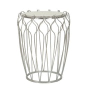 Tavolino VKH530, Argento, Marmo, 47,5x47,5x61,5 cm