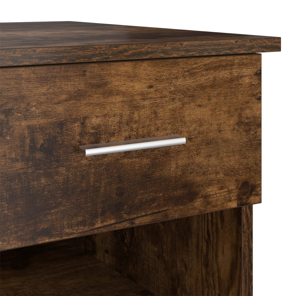Scrivania con contenitore Rovere affumicato 90x49,5x75 cm Legno ingegnerizzato