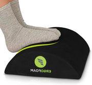 Piedistallo Desk Ottimale - Piedistallo Premium in Velluto con Schiuma di Foam - Piedistallo più Comodo per Dolore alla Colonna Vertebrale, alla Schiena e alle Ginocchia - Piedistallo Oscillante (Nero)