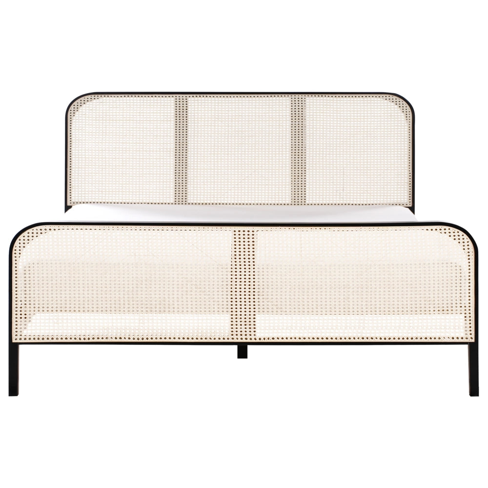 Letto in legno di pino nero UE matrimoniale 180 x 200 cm con testata a treccia viennese a doghe stile rustico minimalista