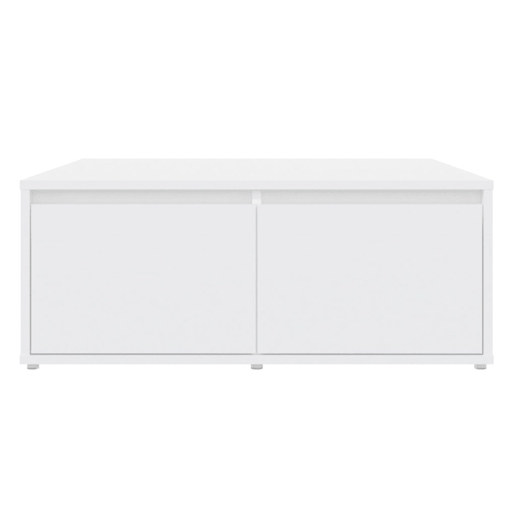 Tavolino da Salotto Bianco 80x80x31 cm in Legno Multistrato 806876