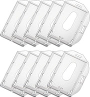 ID-kaarthouder 10 pezzi - Cordone estendibile 68,5 cm - Badgeholder infermiere - Badgeholder orizzontale/verticale - Translucido - Adatto per ufficio e eventi