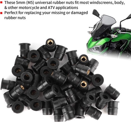Moorra 5mm - Muffe in Gomma - Accessorio per Motocicletta - Impermeabile e Sigillante - Isolante del Rumore - Facile da Installare