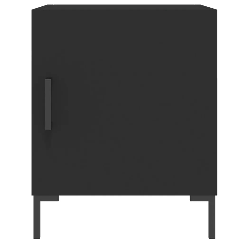 Comodini 2 pz Neri 40x40x50 cm in Legno Multistrato 827567