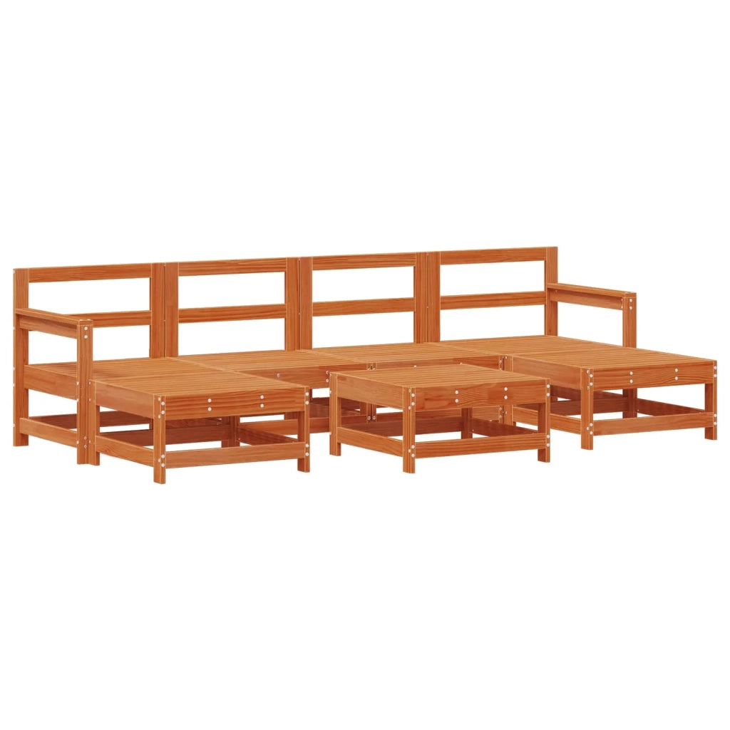 Set Lounge da Giardino 7 pcs Marrone Cerato
