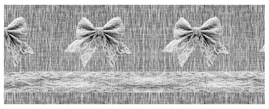 Tappeto passatoia fantasia made in Italy antiscivolo lavabile aderente FioccoGrigio - 50x250 cm