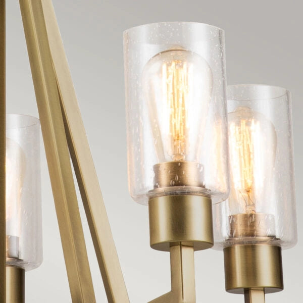 Lampadario in ottone naturale Deryn 5xE27 Kichler