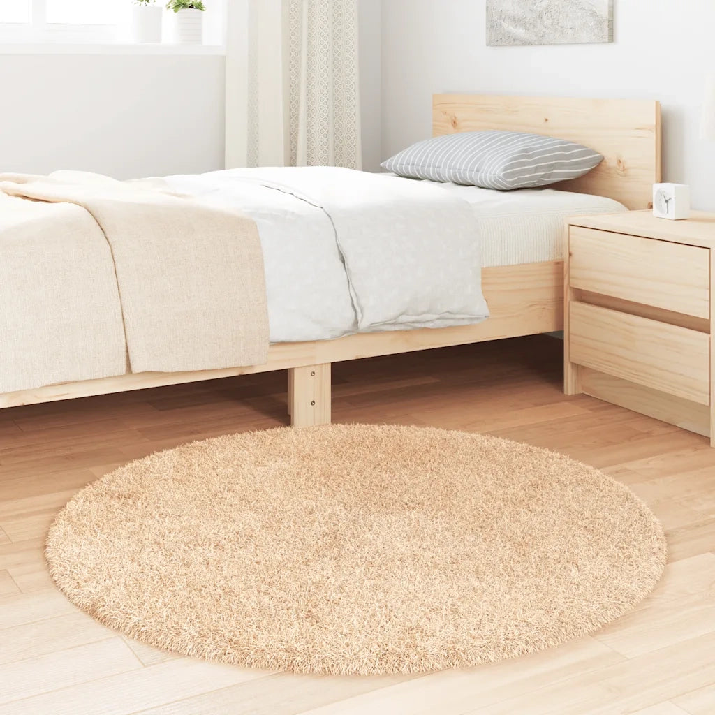 vidaXL Tappeto Shaggy a Pelo Lungo NAVARRA Beige 100x100 cm poliestere
