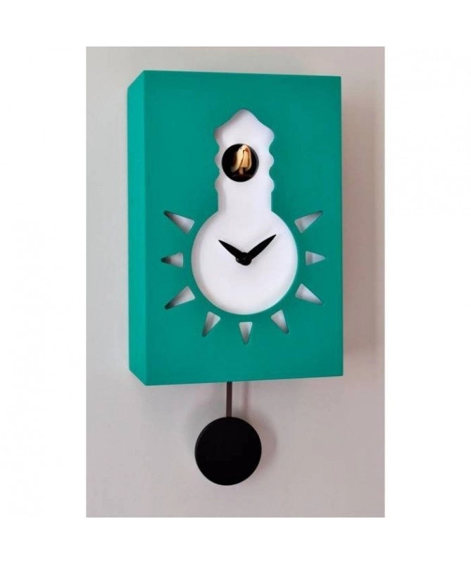 Orologio con cucù Night & Day in mdf laccato con quadrante fosforescente Made in Italy