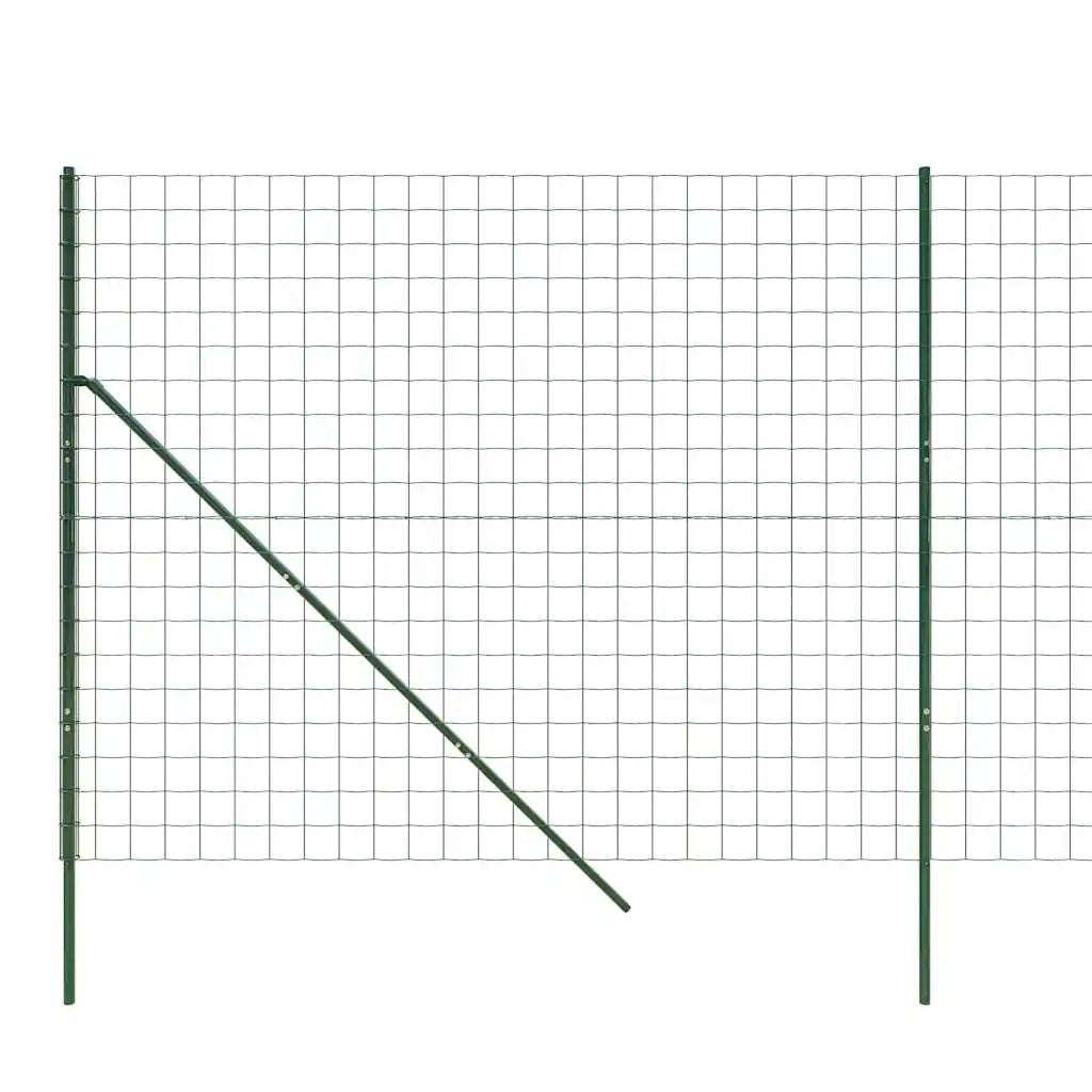 Recinzione Metallica Verde 2x10 m in Acciaio Zincato 154086