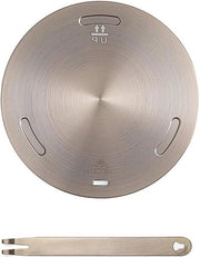 Adattatore di diffusore di calore con maniglia rimovibile - Convertitore di diffusore di calore per cucina - Protezione disco per forno a gas - Induzione - Cucina a vetro - Termo per latte