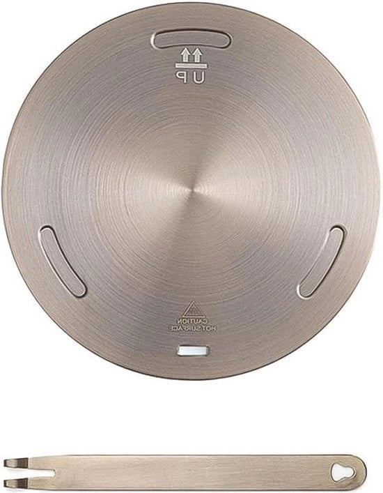 Adattatore di diffusore di calore con maniglia rimovibile - Convertitore di diffusore di calore per cucina - Protezione disco per forno a gas - Induzione - Cucina a vetro - Termo per latte