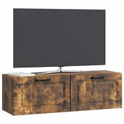 Mobile TV da Muro | Armadietto TV | Mobile Porta TV Rovere Fumo 98 x 31 x 30 cm