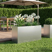 Vaso da giardino Argento 100 x 30 x 50 cm Acciaio zincato 8005634