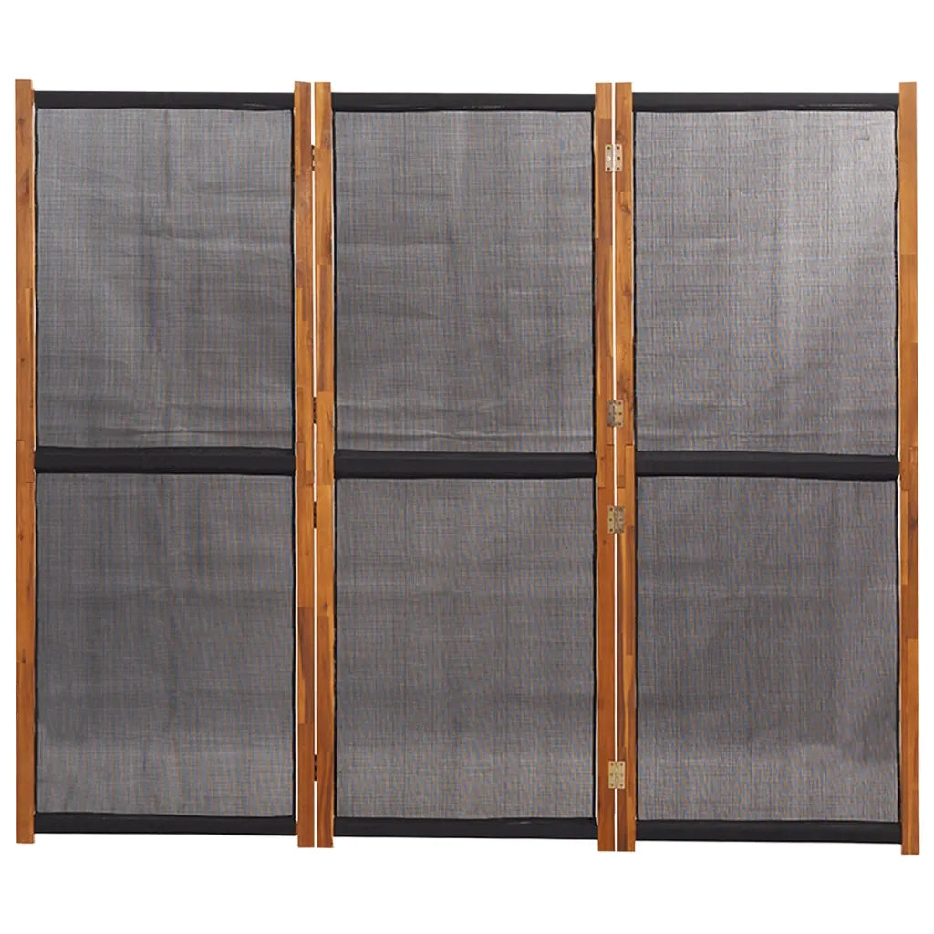 Paravento a 3 Pannelli Nero 210x180 cm 319179